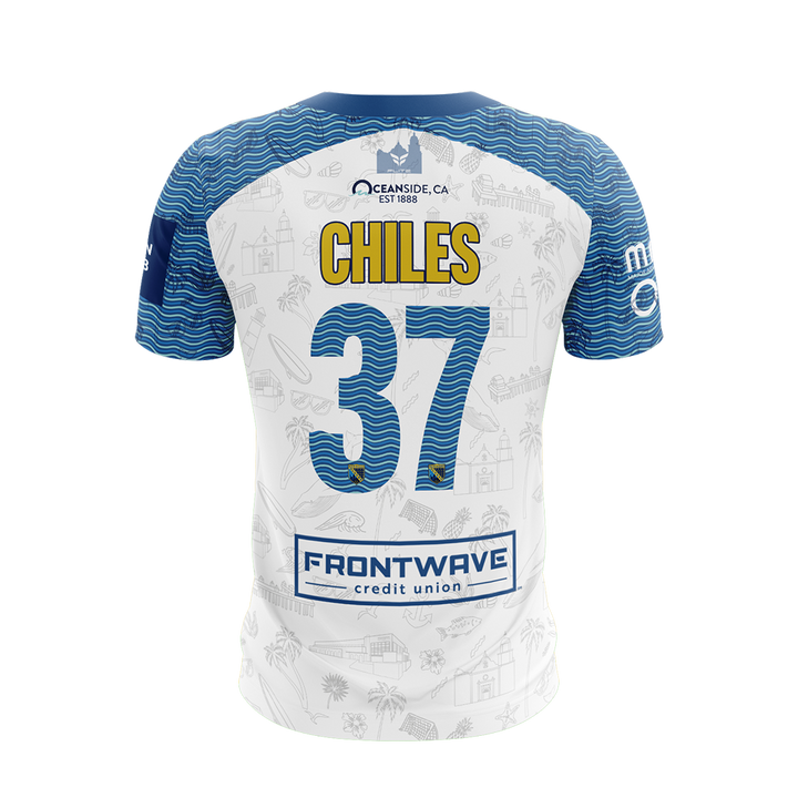 YOUTH SD SOCKERS OCEANSIDE JERSEY CUSTOMIZABLE (WHITE)