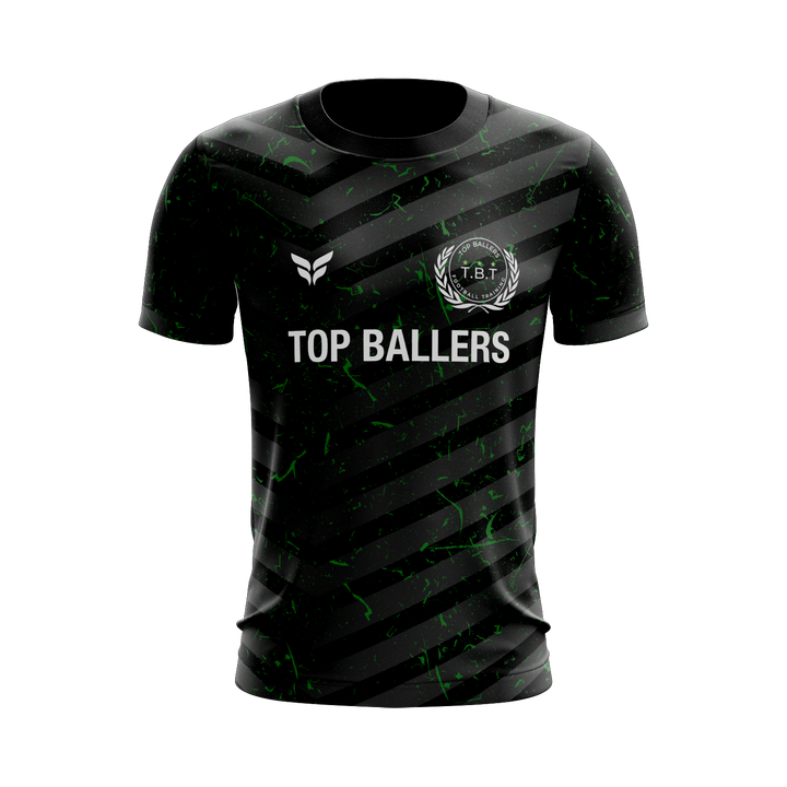 TOP BALLERS PLAYER TRAINING TOP (BLACK/GREEN )