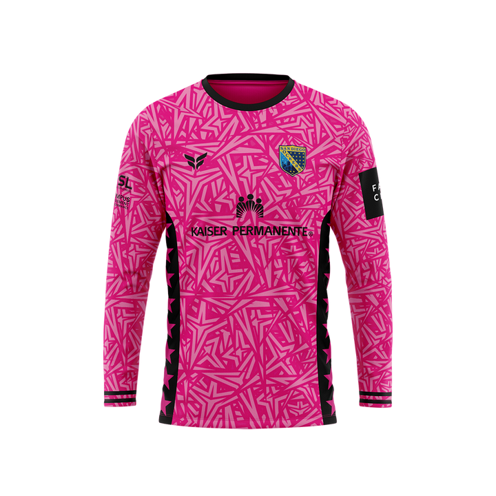 SD SOCKERS JERSEY LS CUSTOMIZABLE (PINK)