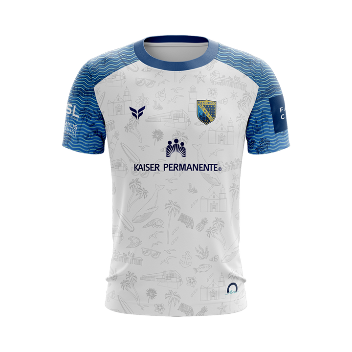 YOUTH SD SOCKERS OCEANSIDE JERSEY CUSTOMIZABLE (WHITE)